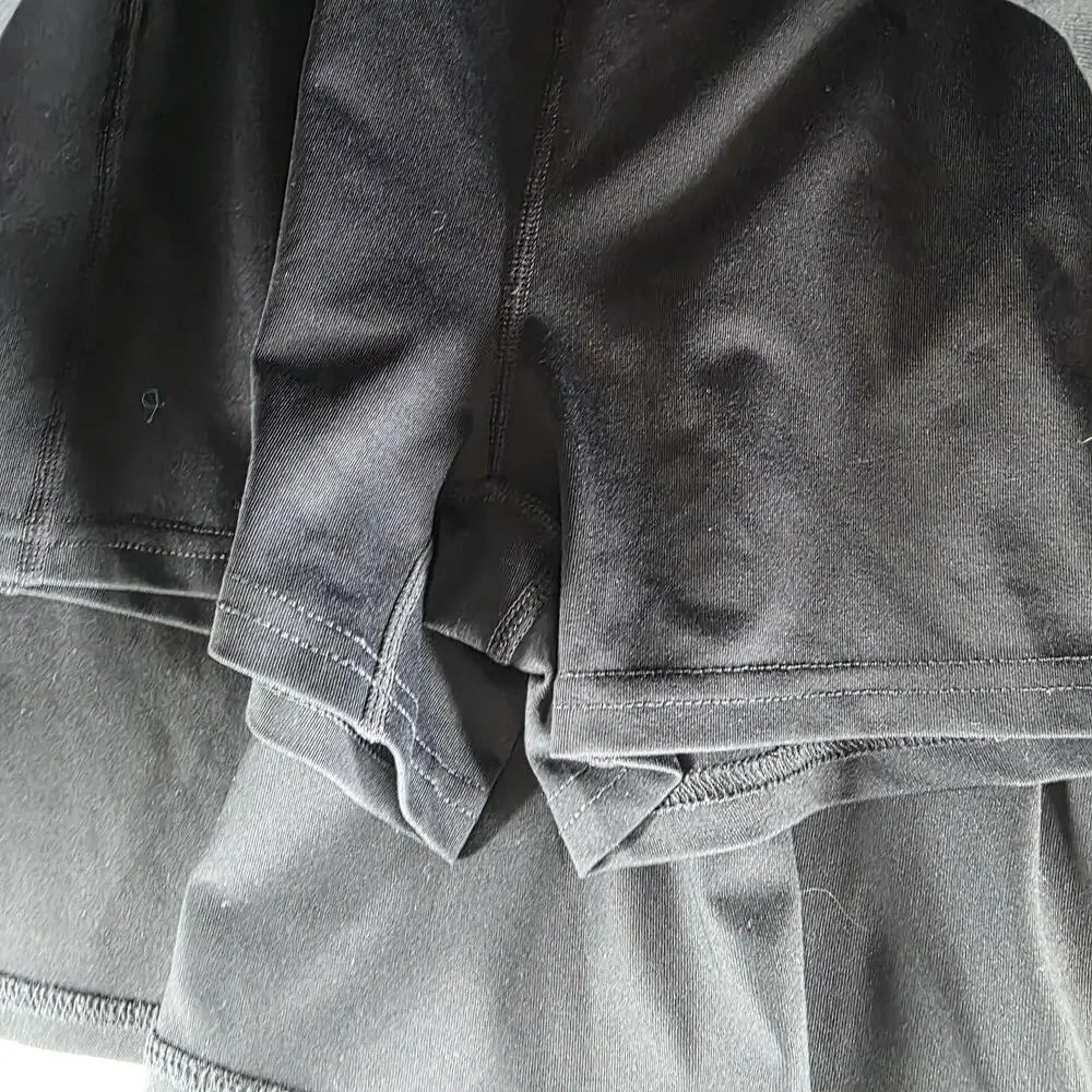 Fabletics Skort Womens 29 Black Athletic Tennis Pull On Built-In Shorts Stretch
